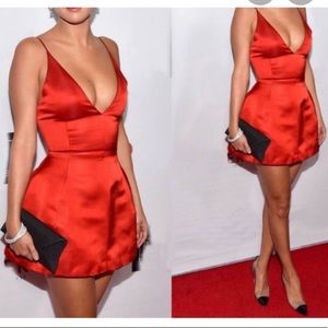 Red Satin Dress